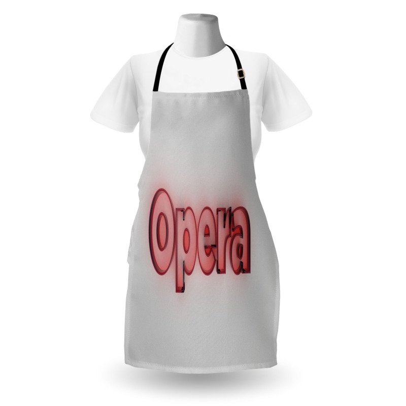 Computer Graphic Typography Apron