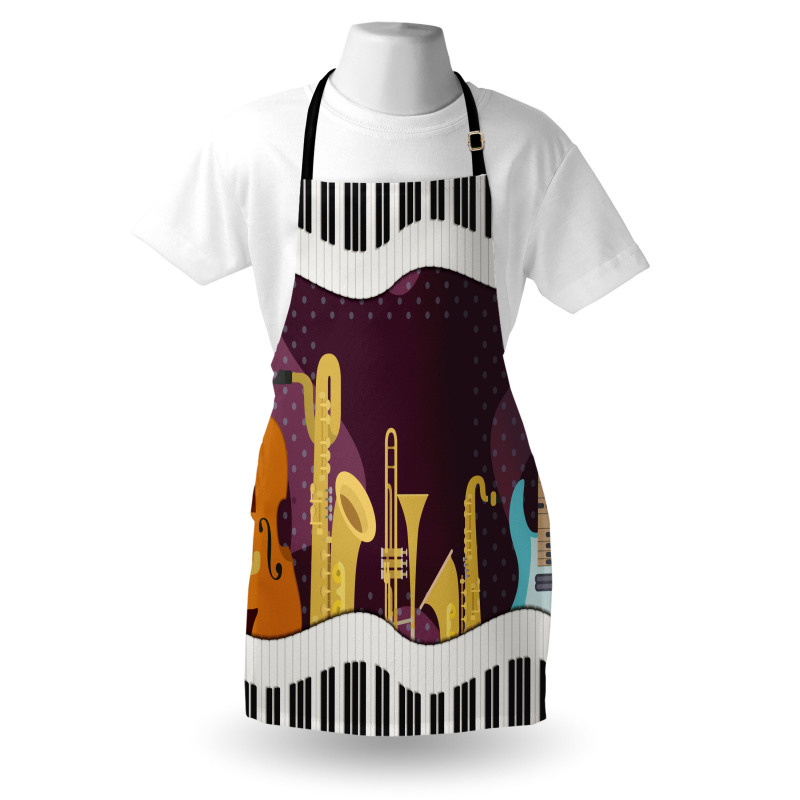 Cartoon Musical Instruments Apron