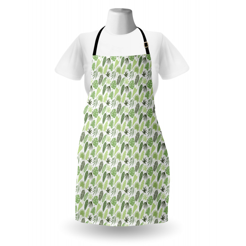 Hand Drawn Leaves Art Apron