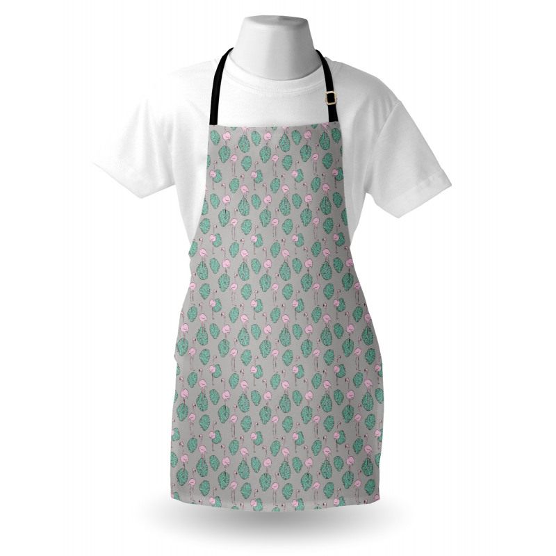 Flamingo and Leaves Apron