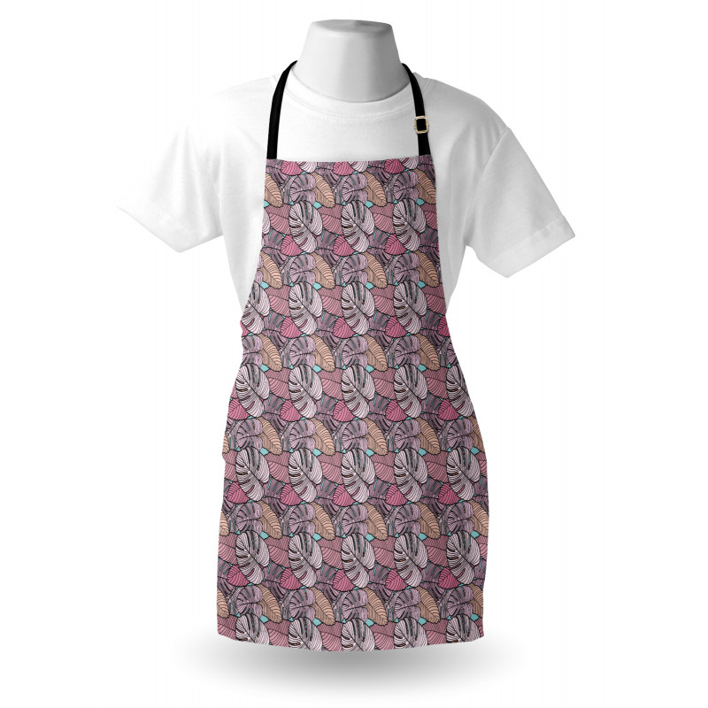 Pastel Tropical Leaves Apron