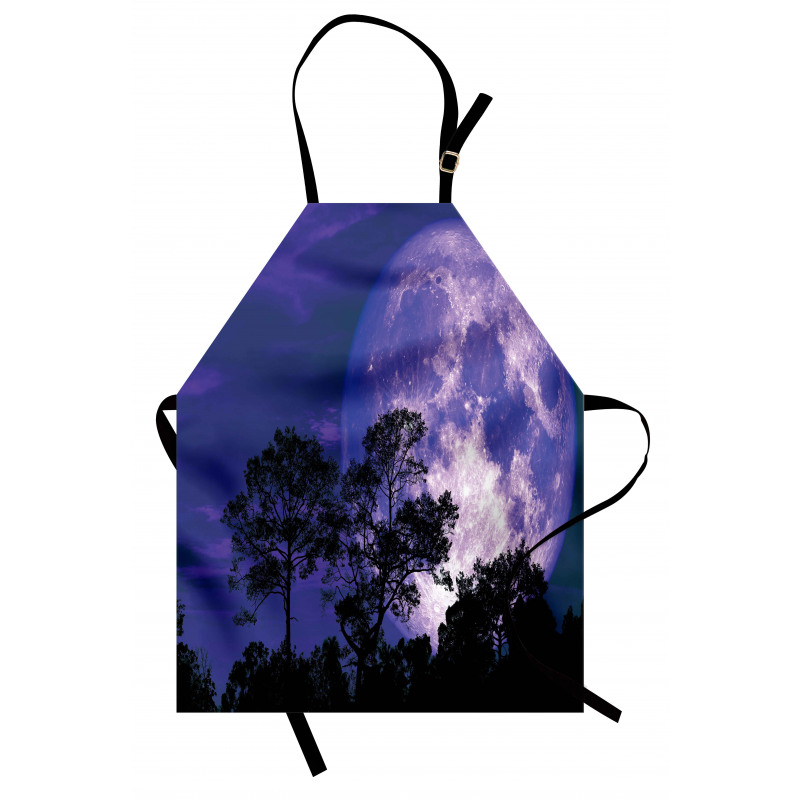 Trees on a Field at Night Apron