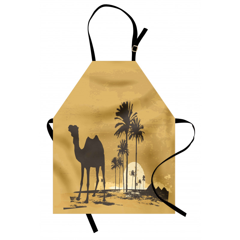 Camel and Palm Trees Sunset Apron