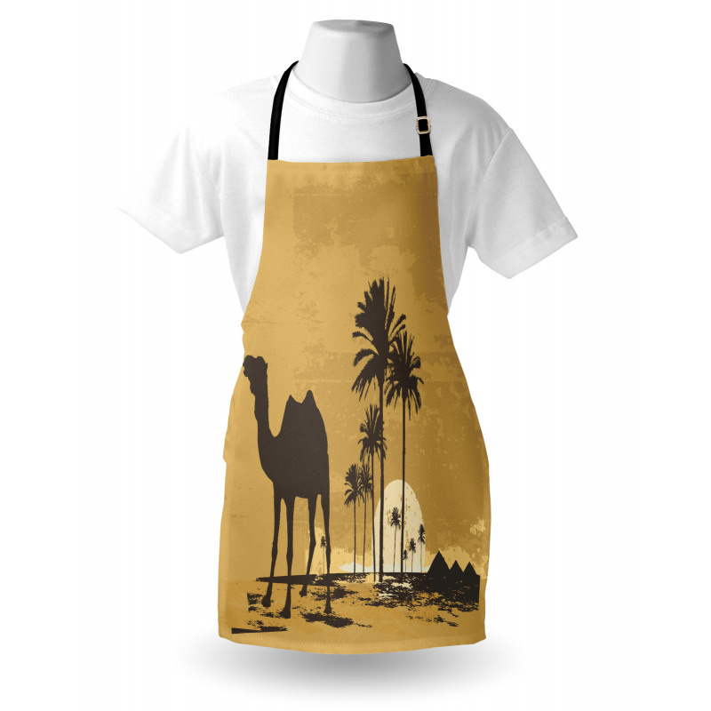 Camel and Palm Trees Sunset Apron