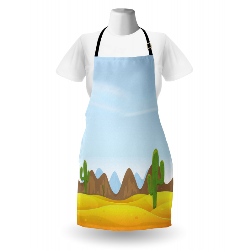 Cactus Plants Mountains Desert Apron