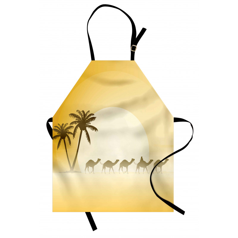 Camel Caravan and Palm Trees Apron