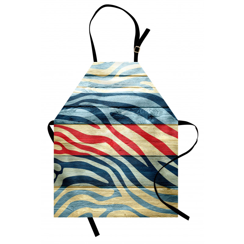 Country Zebra on Wood Apron