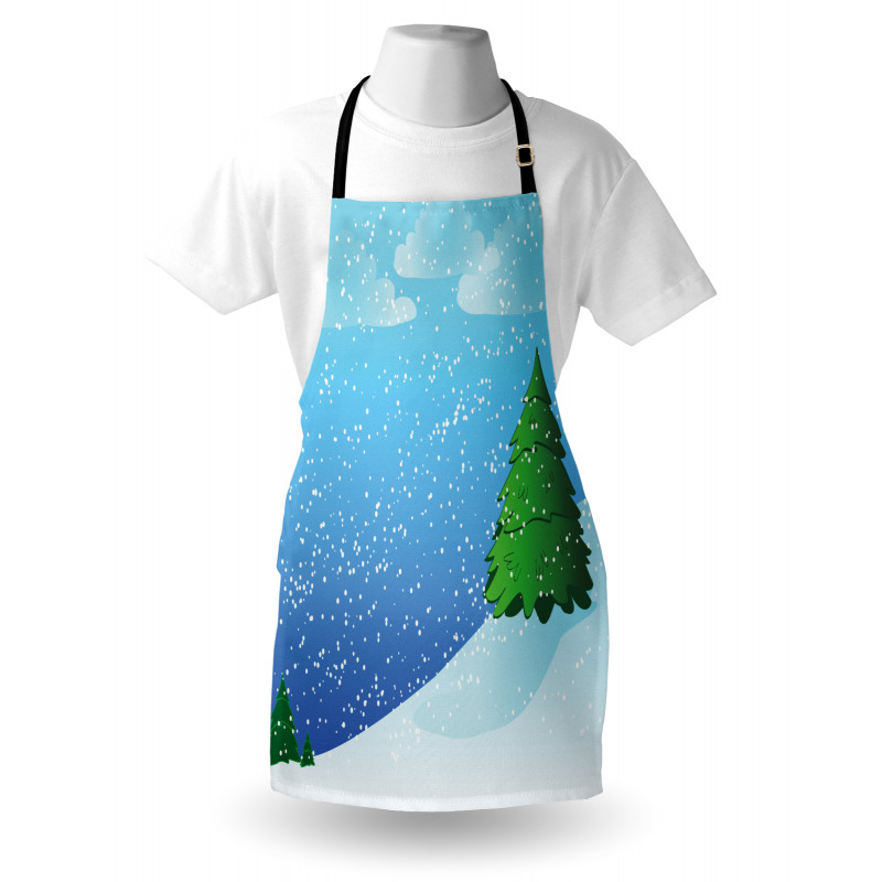 Snow Pouring onto Trees Apron