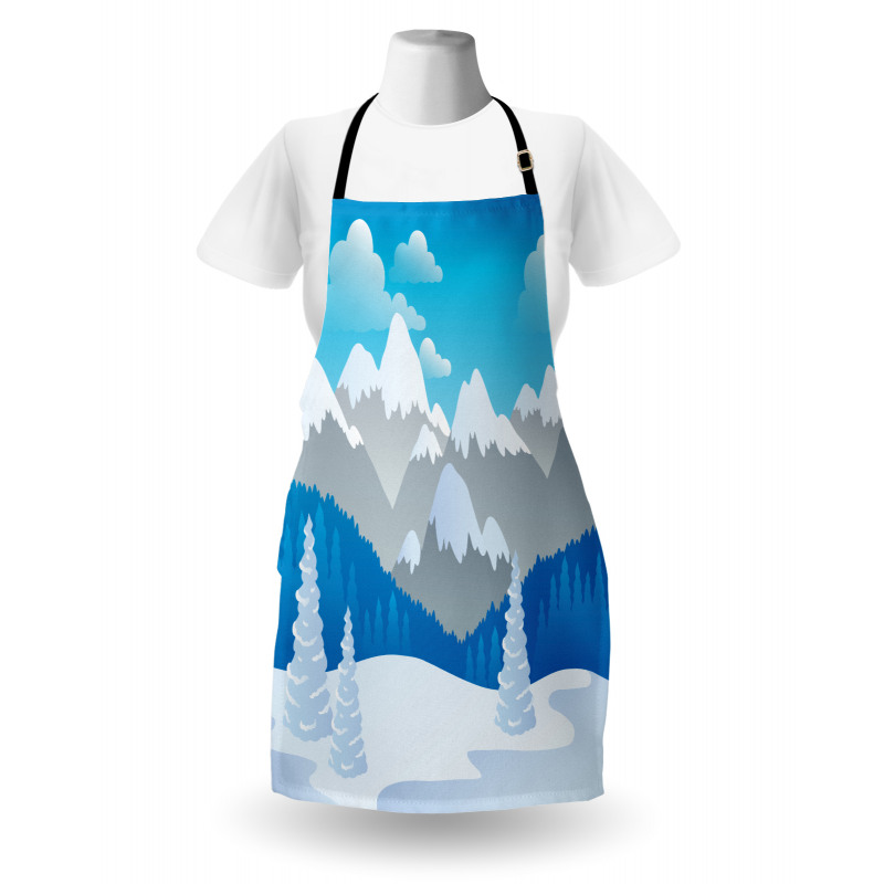 Snow-Capped Mountains Apron