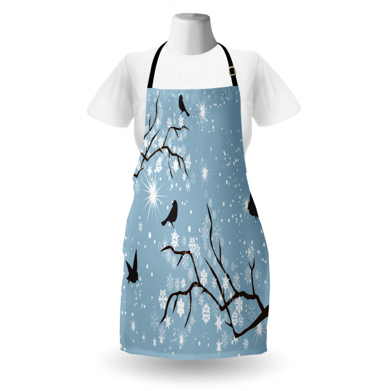 Birds Snowflakes Apron