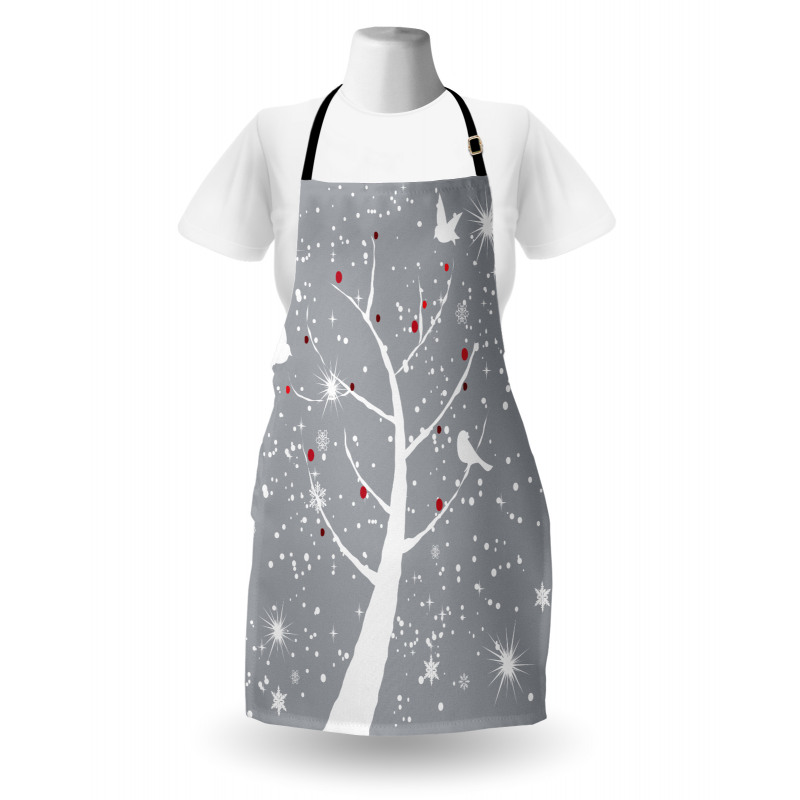 Red Berries and Birds Apron