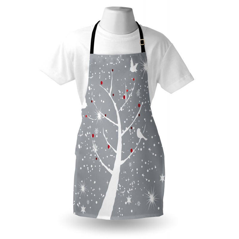 Red Berries and Birds Apron