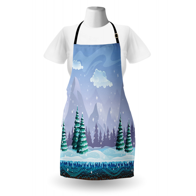 Mountains Hills Trees Apron