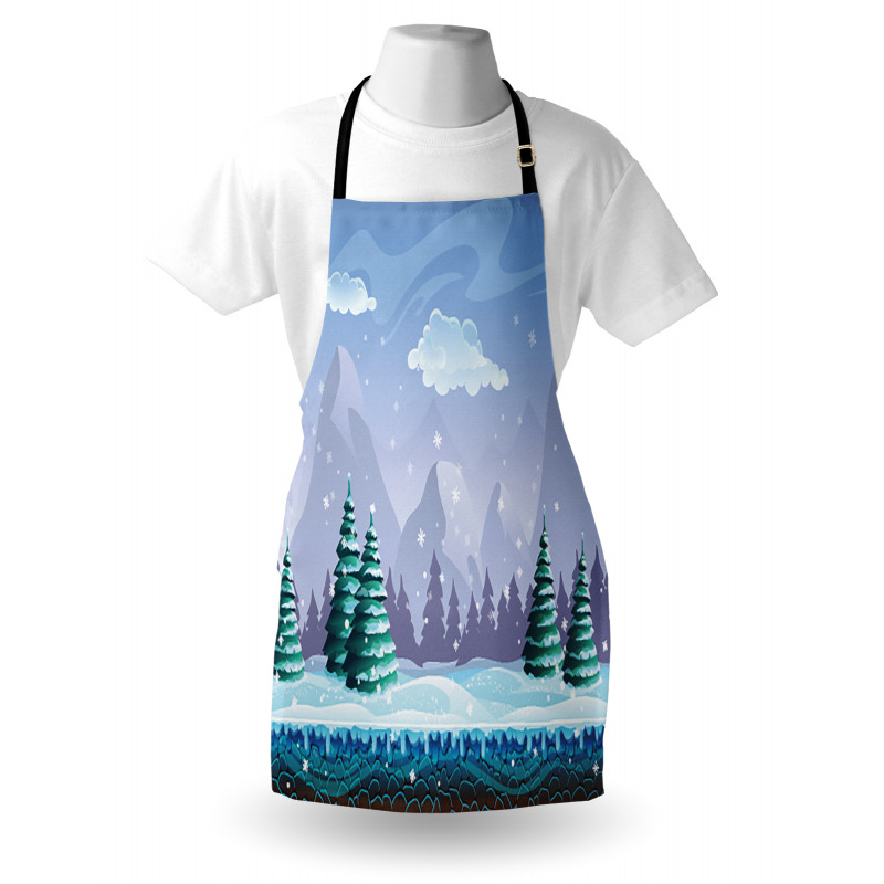 Mountains Hills Trees Apron