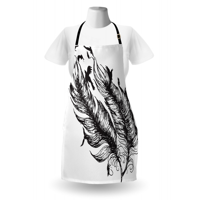 Flying Bird Silhouettes Apron