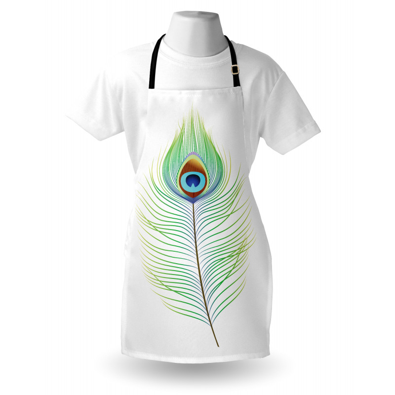 Single Retro Plume Peacock Apron