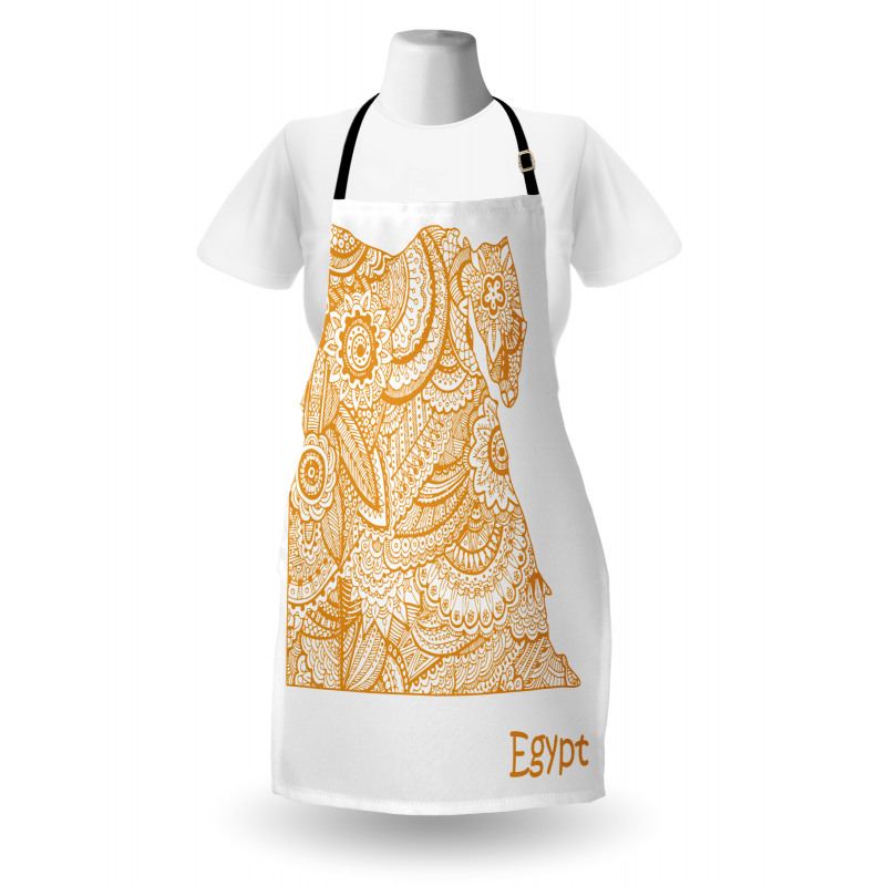 Egypt Map Flower Apron