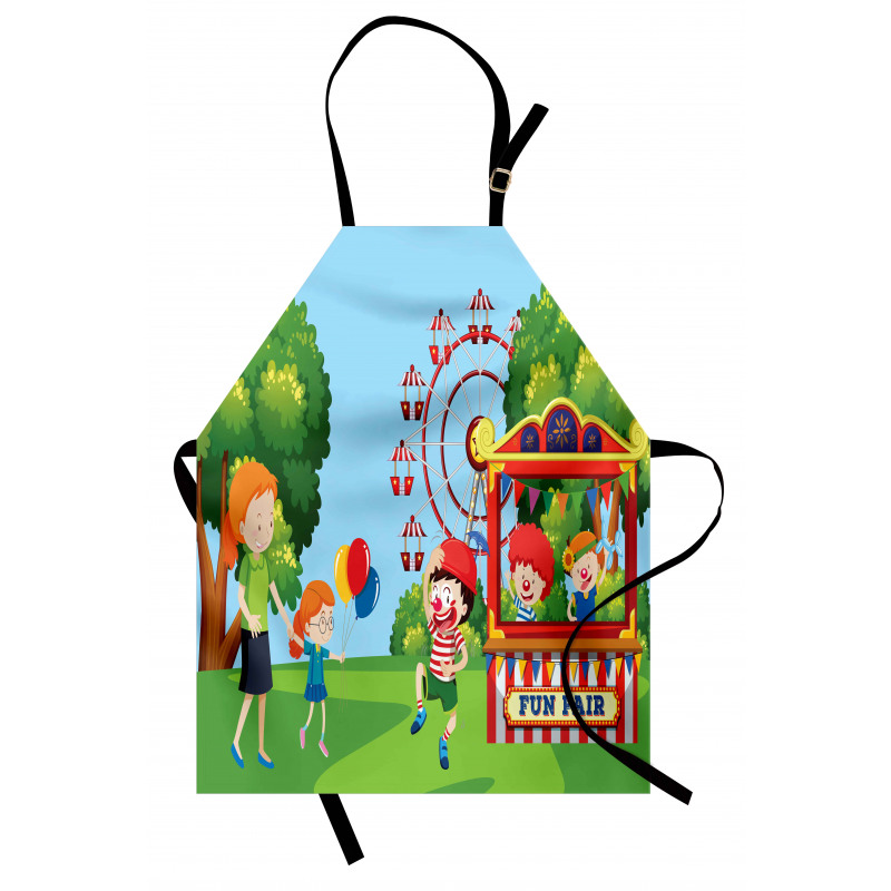 Cheerful Children at Fun Fair Apron