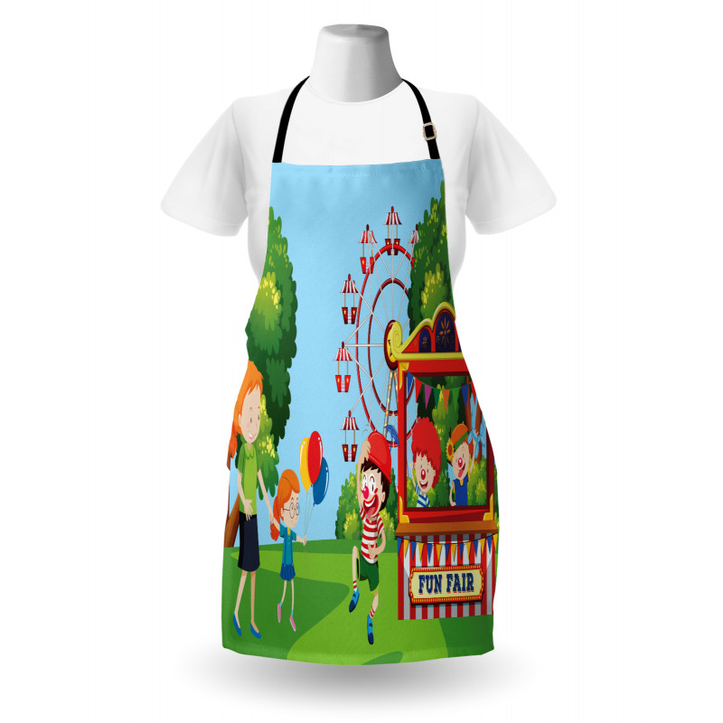 Cheerful Children at Fun Fair Apron