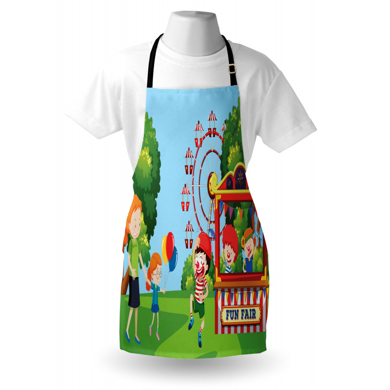 Cheerful Children at Fun Fair Apron