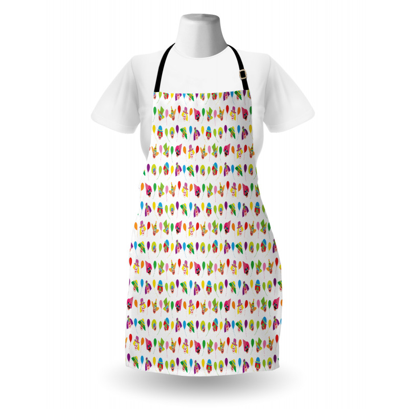 Colorful Balloons Funny Scene Apron