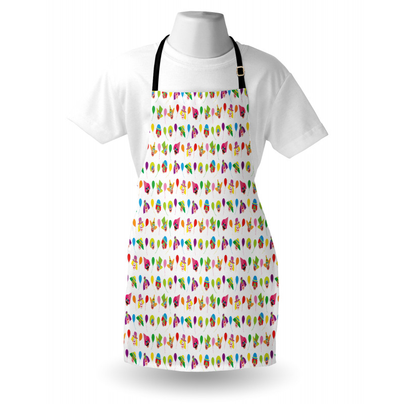 Colorful Balloons Funny Scene Apron