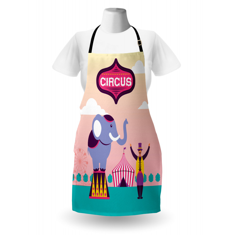 Elephant Acrobat Tent Ferris Apron