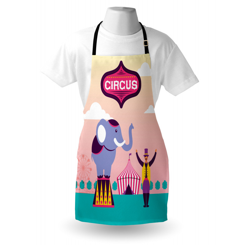 Elephant Acrobat Tent Ferris Apron