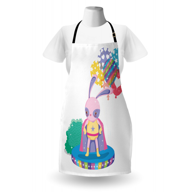 Rabbit in Hero Costume Apron