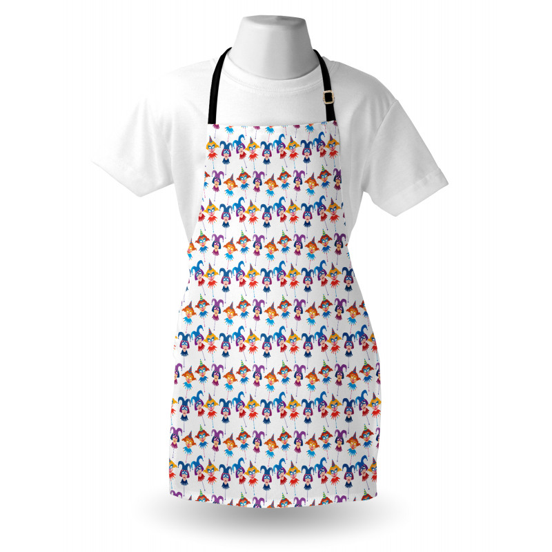 Carnival Women Faces Pattern Apron