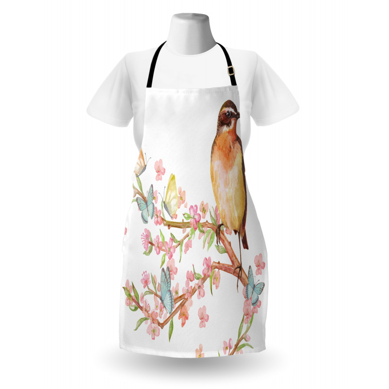 Bird on a Blossoming Tree Apron