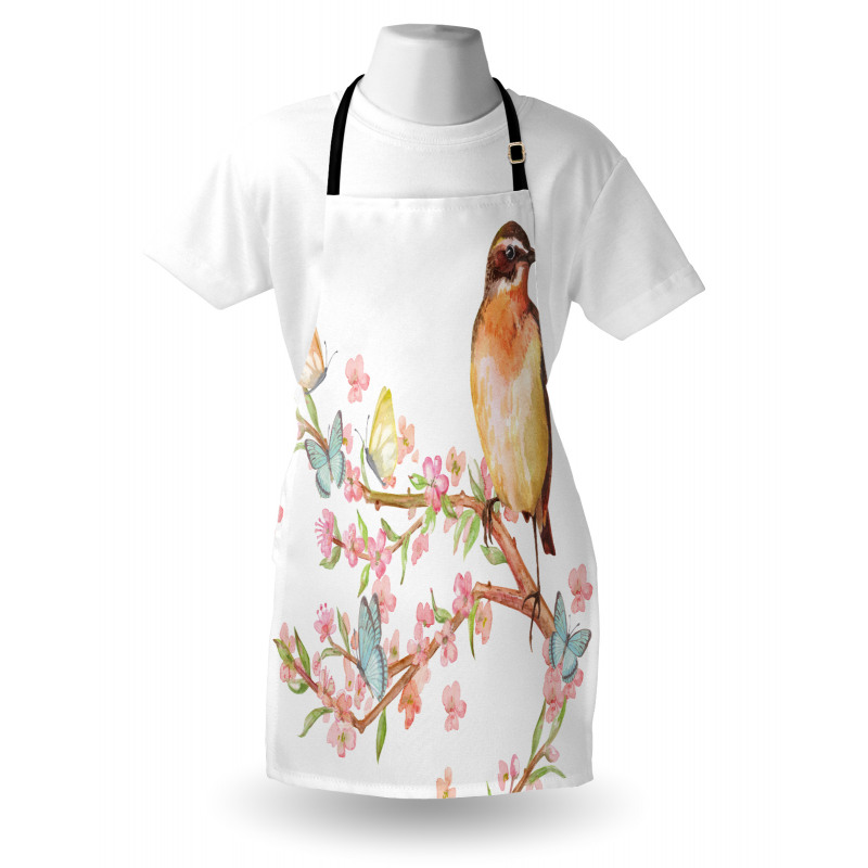 Bird on a Blossoming Tree Apron