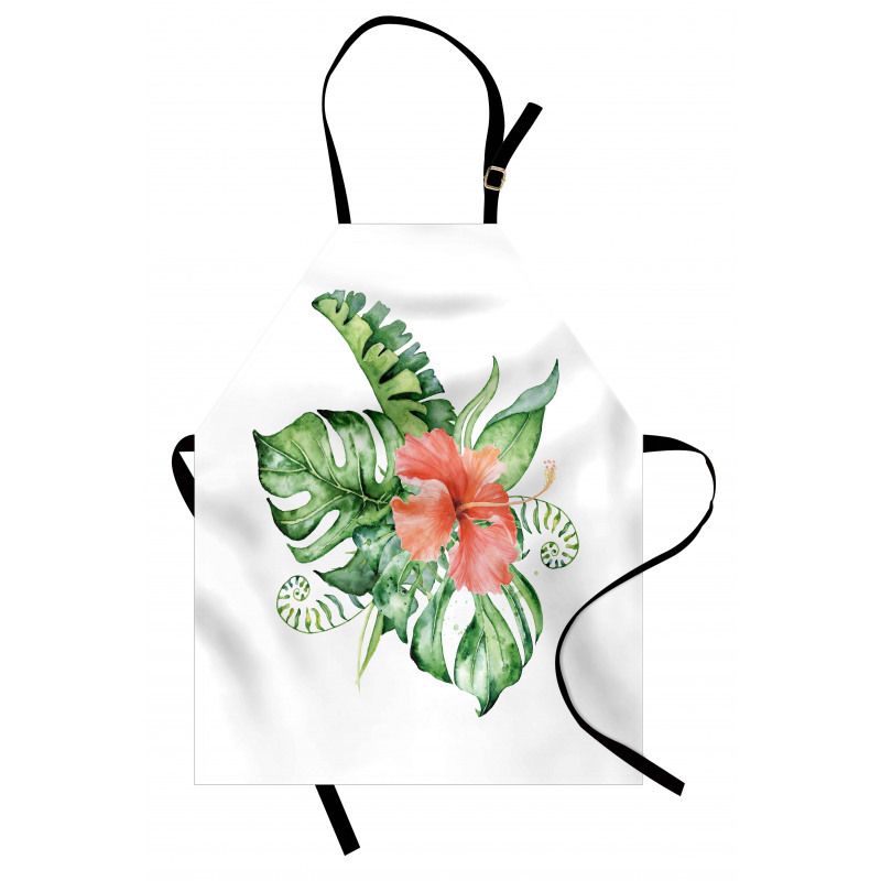 Exotic Flower Leafy Bouquet Apron