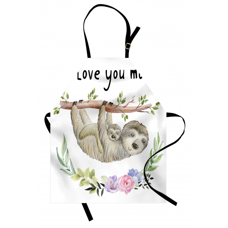 Mom Sloth and Baby Apron