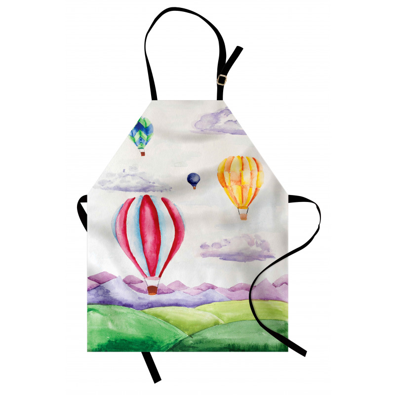 Hot Air Balloons Scene Apron