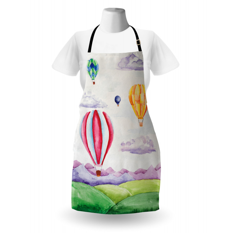 Hot Air Balloons Scene Apron