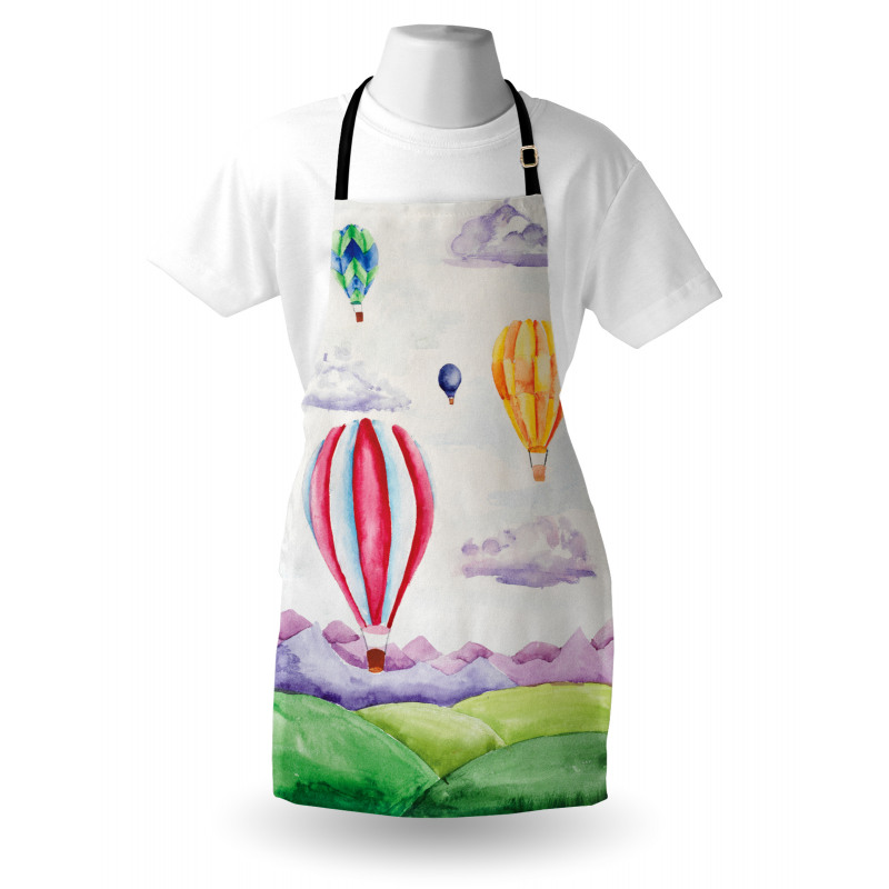 Hot Air Balloons Scene Apron