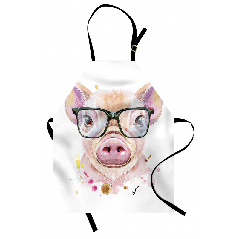 Pig Portrait with Spots Apron