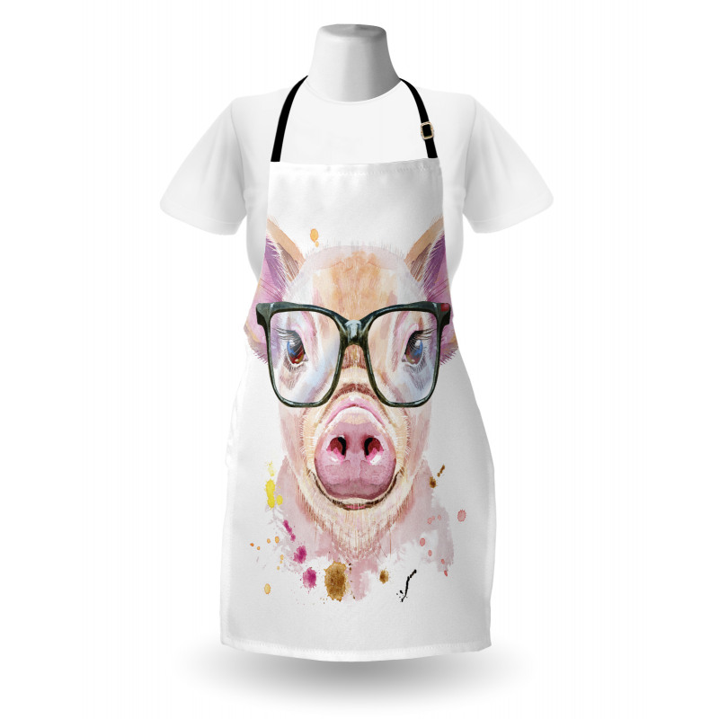 Pig Portrait with Spots Apron