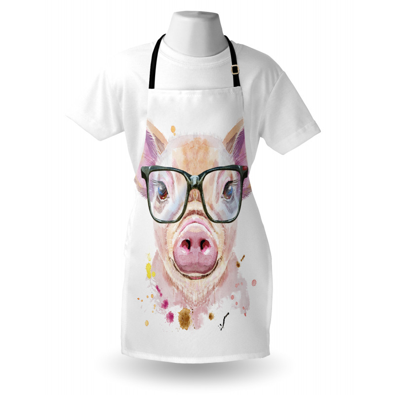 Pig Portrait with Spots Apron