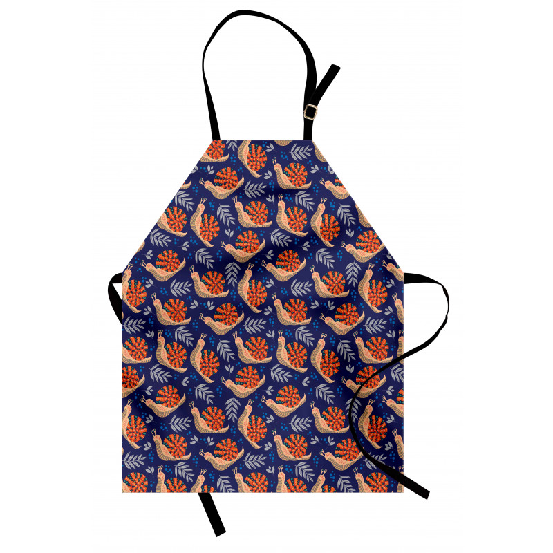 Leaves Polka Dots and Snails Apron