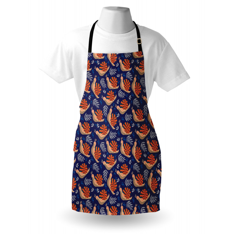 Leaves Polka Dots and Snails Apron