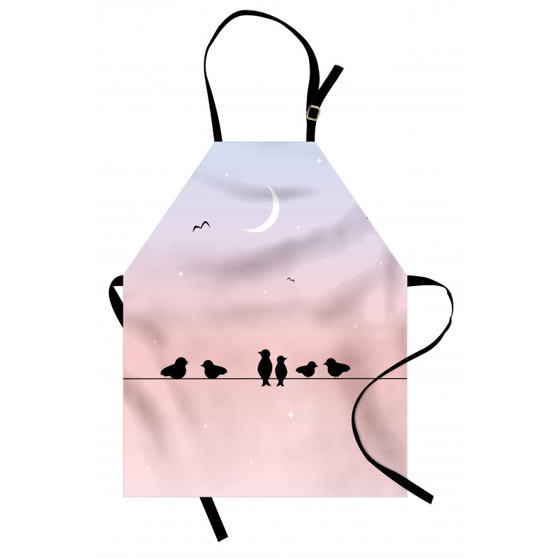 Pastel Tone Sky Moon Apron