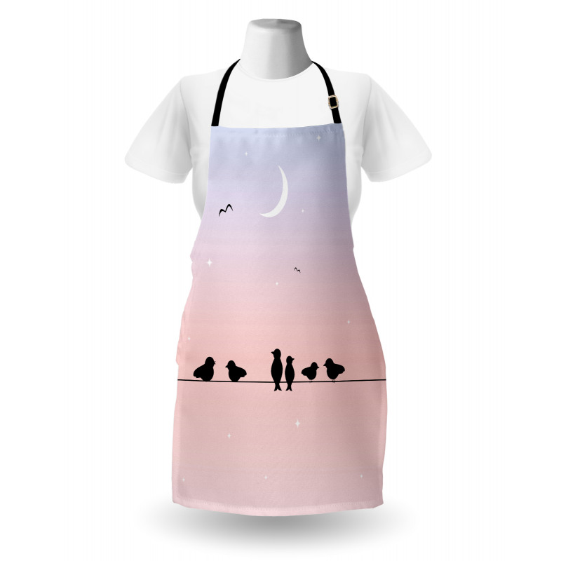 Pastel Tone Sky Moon Apron