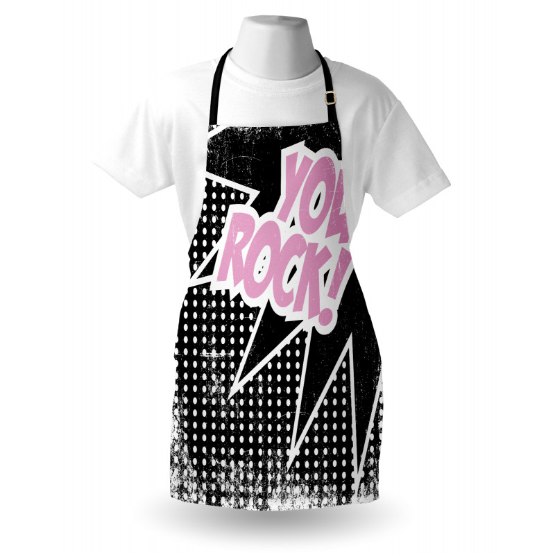 Halftone Style Text Bubble Apron