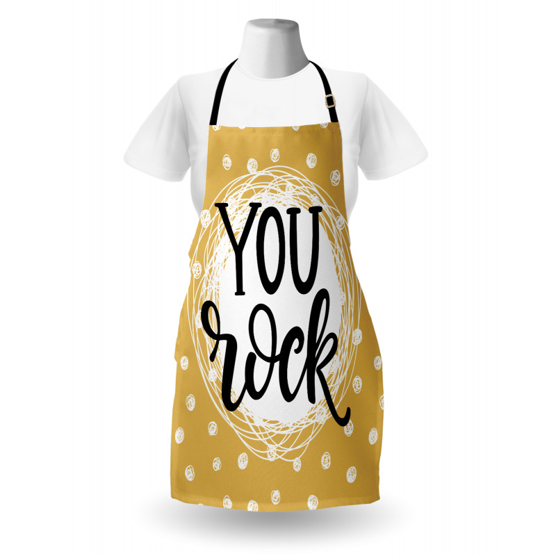 Scribble Circle Dots Art Apron