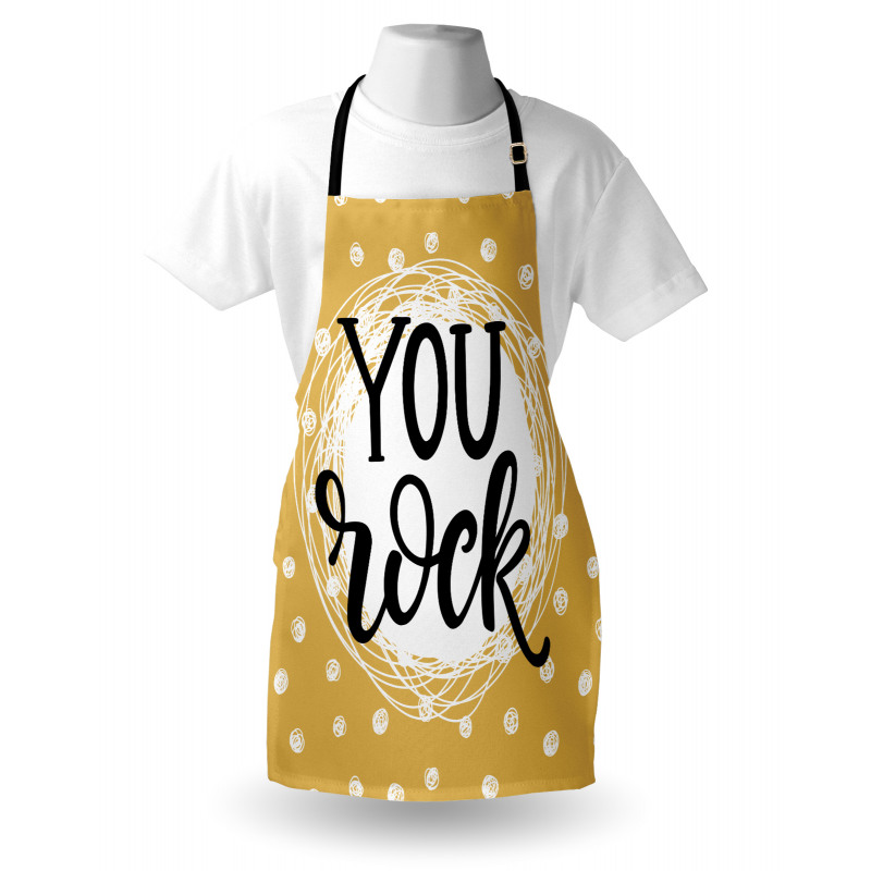 Scribble Circle Dots Art Apron