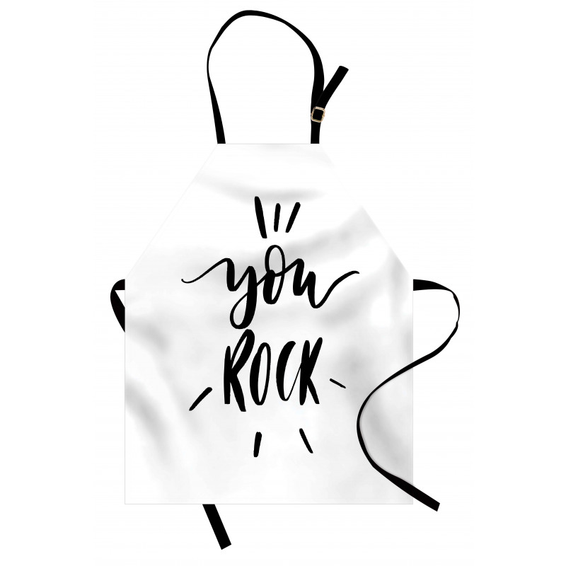 Monochrome Lettering Art Apron