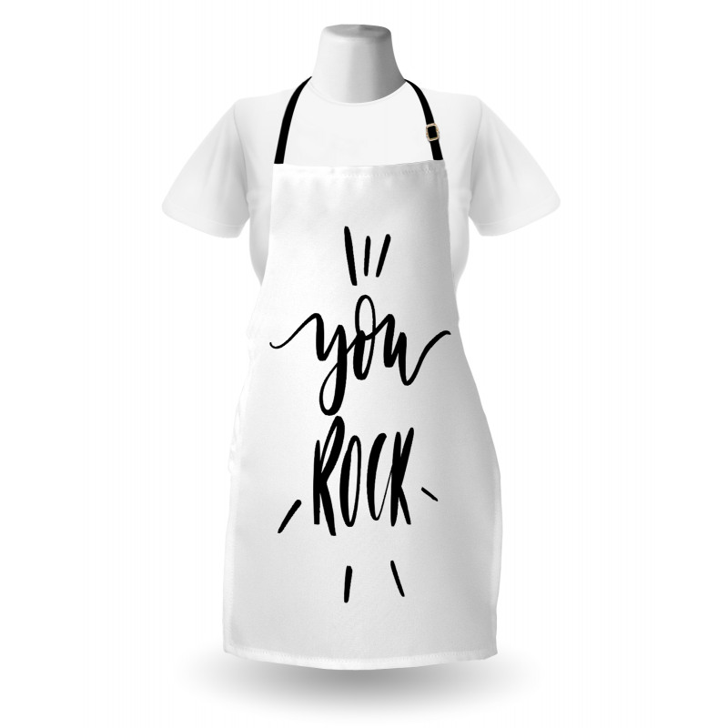 Monochrome Lettering Art Apron