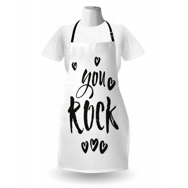 Charcoal Heart Ornaments Apron